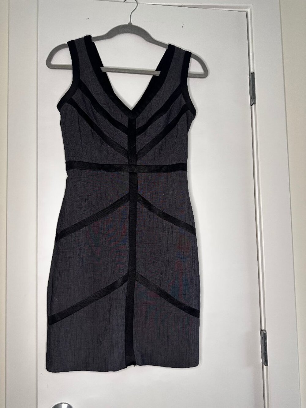 XOXO Grey/Black Geometrical Dress